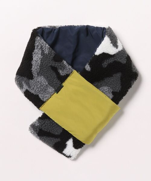 HAKKA KIDS（ハッカキッズ）の「リバーシブルボアマフラー（マフラー・キッズ・グリーン/ネイビー・FREE）」の4枚目の写真