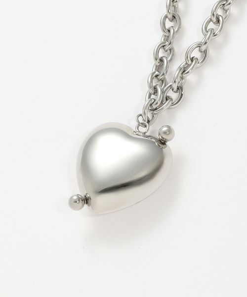 JEANASIS（ジーナシス）の「【ステンレス】ハートチェーンネックレス/253464（ネックレス・レディース・シルバー/ゴールド・FREE）」の3枚目の写真