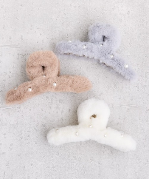 +❥❥厳選クリップコーナー115キラキラパール付ハートのバンズクリップ4.5cm ❥❥厳選クリップコーナー115キラキラパール付ハートのバンズクリップ4.5cm