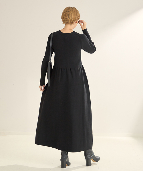Plage プラージュ Linen ドレス　ワンピース レディース ブラック plage（プラージュ）の「LINEN MAXI ドレス（ワンピース）」 - WEAR