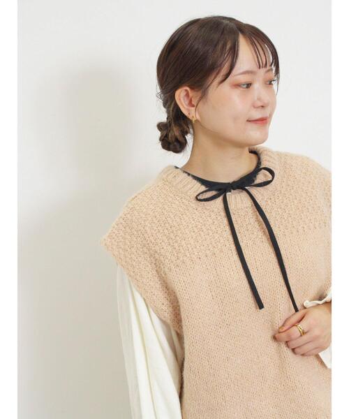 Samansa Mos2（サマンサ モスモス）の「前後2WAYニットベスト（ベスト・レディース・ピンク/グレー/オフホワイト・F）」の21枚目の写真