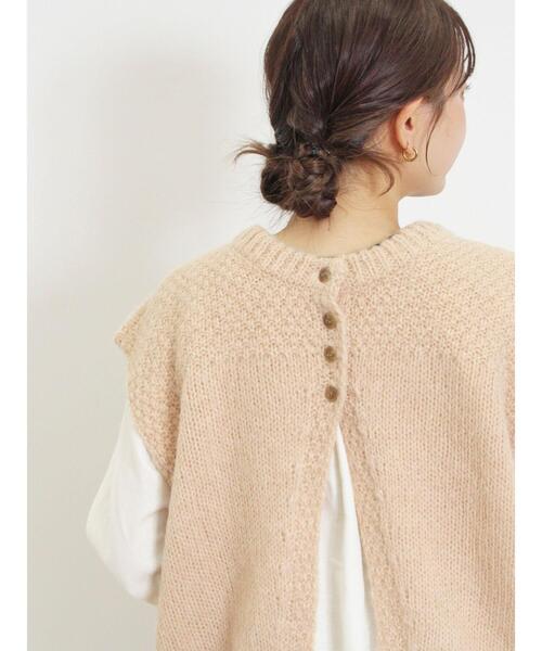 Samansa Mos2（サマンサ モスモス）の「前後2WAYニットベスト（ベスト・レディース・ピンク/グレー/オフホワイト・F）」の15枚目の写真