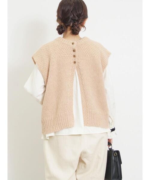 Samansa Mos2（サマンサ モスモス）の「前後2WAYニットベスト（ベスト・レディース・ピンク/グレー/オフホワイト・F）」の18枚目の写真