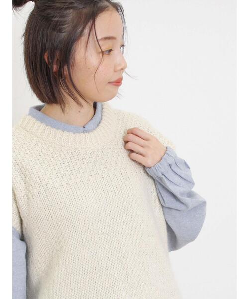 Samansa Mos2（サマンサ モスモス）の「前後2WAYニットベスト（ベスト・レディース・ピンク/グレー/オフホワイト・F）」の10枚目の写真