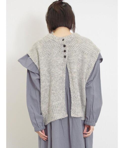 Samansa Mos2（サマンサ モスモス）の「前後2WAYニットベスト（ベスト・レディース・ピンク/グレー/オフホワイト・F）」の7枚目の写真