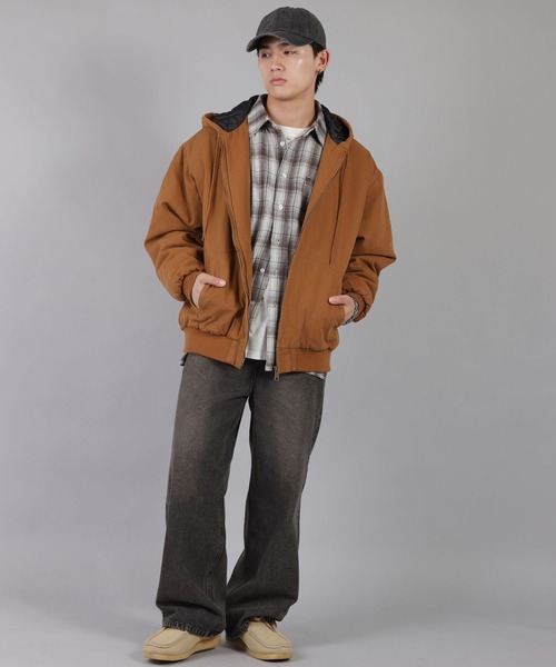 SPINNS（スピンズ）の「ストリート＆古着MIX/トレンドカラーで差をつける！着回し自在のチェックシャツ（シャツ/ブラウス・メンズ・ブラウン系その他2/ブラウン系その他/ネイビー系1/ネイビー系・ONESIZE）」の9枚目の写真