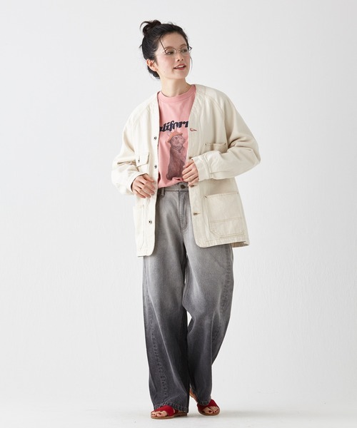 新品　クリフメイヤー　ノーカラーデニムジャケット 楽天市場】【ブランド直営】ノーカラー カバーオール（メンズ