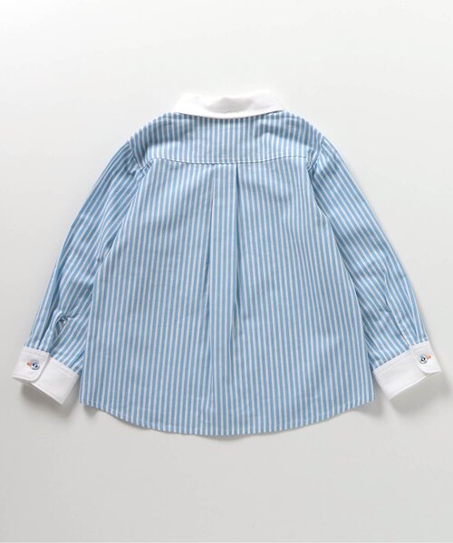 BREEZE（ブリーズ）の「【フォーマル対応】レギュラーカラーシャツ（シャツ/ブラウス・キッズ・オフホワイト/ストライプ・90/100/110/120/130）」の9枚目の写真