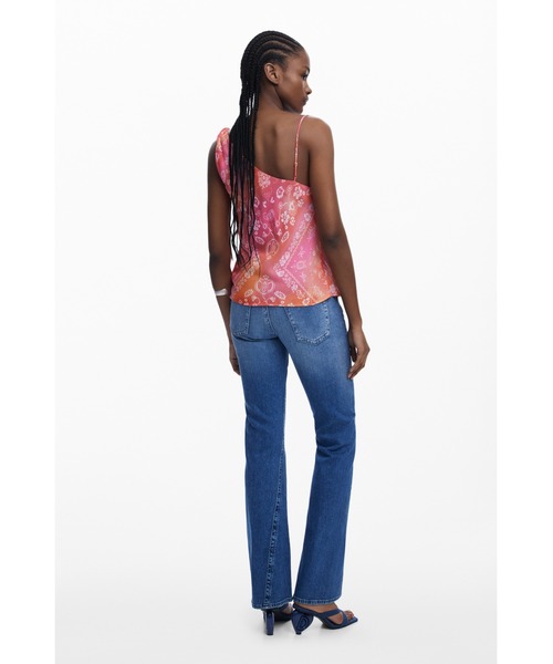 Desigual(デシグアル)の「クラシックフレアデニムパンツ ヴィンテージ風(デニムパンツ・レディース・ブルー・34/36/42/44/38)」の4枚目の写真