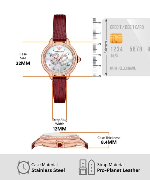 EMPORIO ARMANI(エンポリオアルマーニ)の「エンポリオ・アルマーニ 腕時計 レディース アナログ プロプラネット AR11646(アナログ腕時計・レディース・レッド・FREE)」の6枚目の写真
