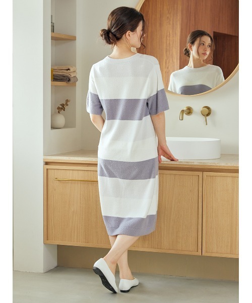 GELATO PIQUE ボーダー　ルームウェア ワンピース gelato pique（ジェラートピケ）の「ウォッシャブルスムーズィー