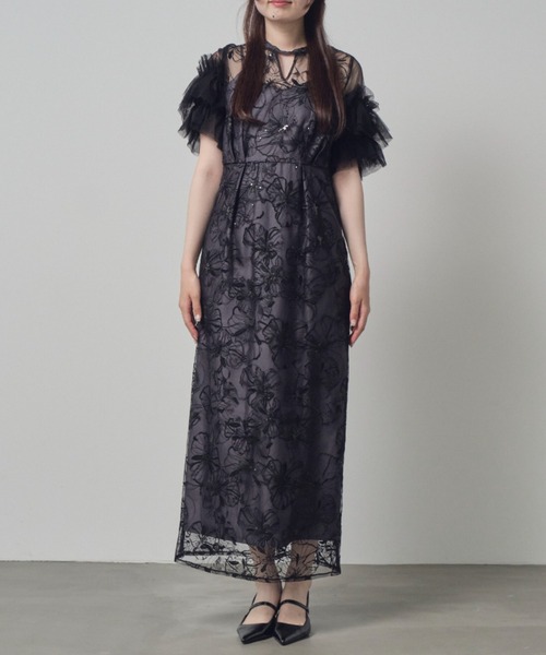 ANDRÉSD ／ アンドレスド　キーネックエンブロイダリードレス ANDRESD（アンドレスド）の「key neck embroidery dress