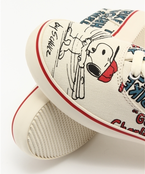 Sneakers.（スネイカーズ）の「ローカットシューズ　野球スヌーピー柄（スニーカー・レディース・ナチュラル・22/24/25/23/26/27）」の2枚目の写真