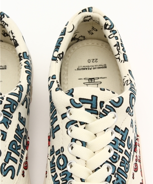 Sneakers.（スネイカーズ）の「ローカットシューズ　野球スヌーピー柄（スニーカー・レディース・ナチュラル・22/24/25/23/26/27）」の3枚目の写真