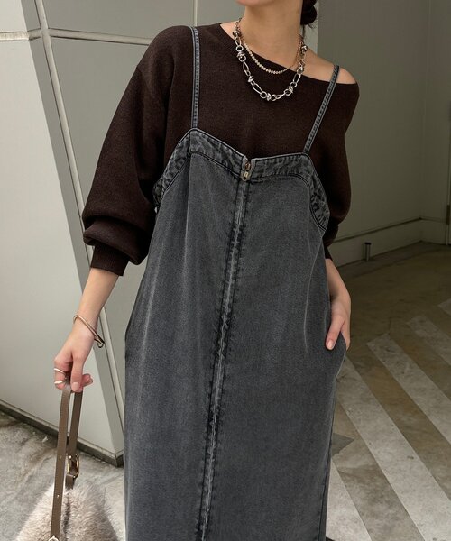 DouDou リヨセルデニムジャンスカ DouDou(ドゥドゥ)の「リヨセルデニムジャンスカ(ワンピース