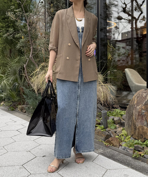 セール】リヨセルデニムジャンスカ（ワンピース）｜DouDou（ドゥドゥ