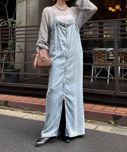 セール】リヨセルデニムジャンスカ（ワンピース）｜DouDou（ドゥドゥ