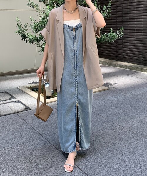 セール】リヨセルデニムジャンスカ（ワンピース）｜DouDou（ドゥドゥ