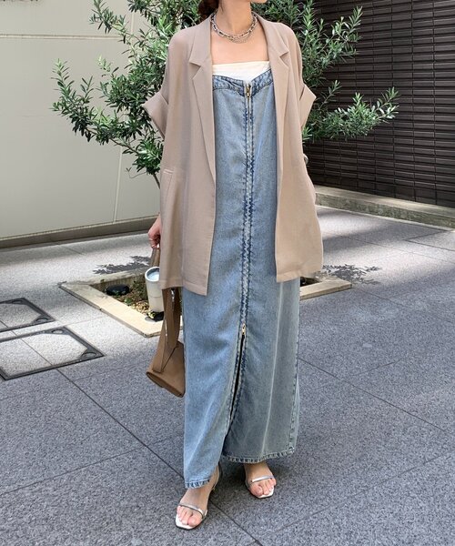 セール】リヨセルデニムジャンスカ（ワンピース）｜DouDou（ドゥドゥ