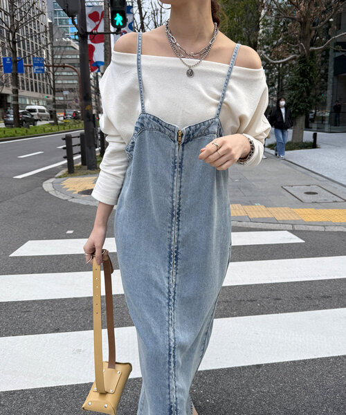 DouDou（ドゥドゥ）の「リヨセルデニムジャンスカ（ワンピース）」 - WEAR