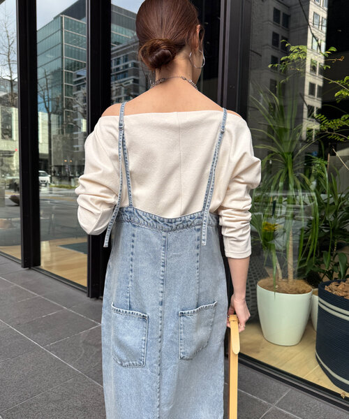 DouDouリヨセルデニムジャンスカ　ブルー リヨセルデニムジャンスカ（ワンピース）｜DouDou（ドゥドゥ）の