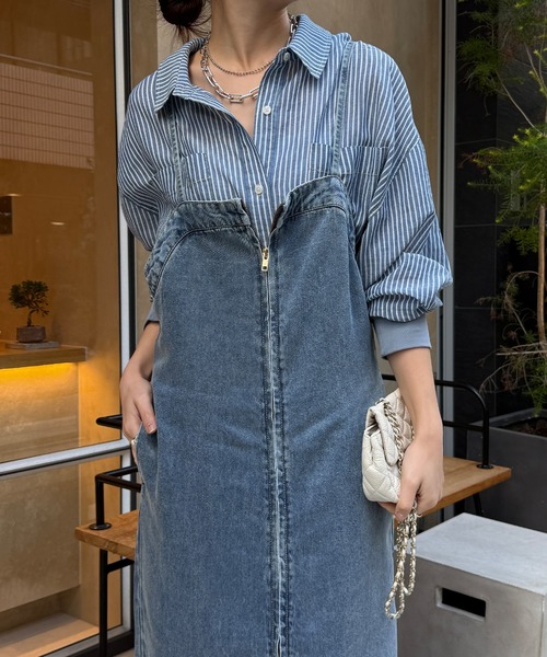 リヨセルデニムジャンスカ（ワンピース）｜DouDou（ドゥドゥ）の