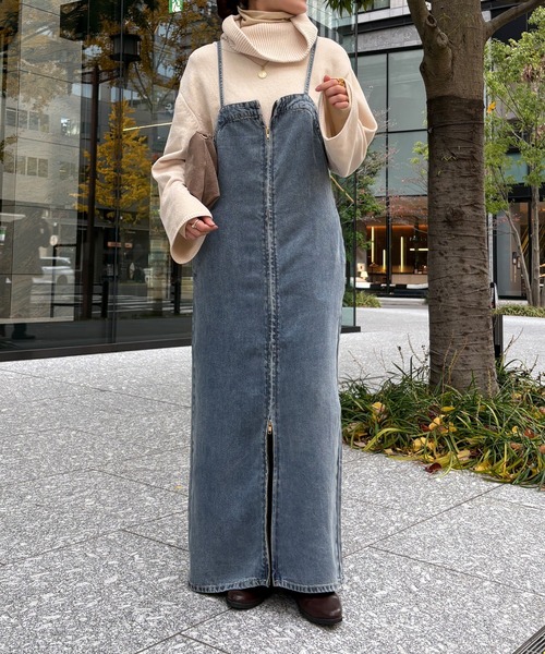 DOUDOU　新品　リヨセルデニムジャンスカ　ブルー リヨセルデニムジャンスカ（ワンピース）｜DouDou（ドゥドゥ）の