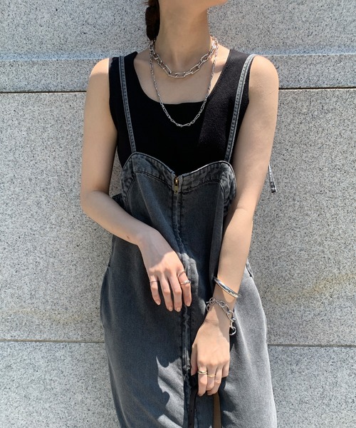 DouDou ワンピース リヨセルデニムジャンスカ : ZOZOTOWN Yahoo