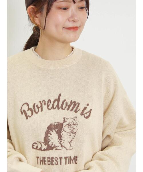 Samansa Mos2（サマンサ モスモス）の「アニマルジャカードニット（ニット/セーター・レディース・イエロー/キナリ/ブルー/ベージュ・F）」の21枚目の写真