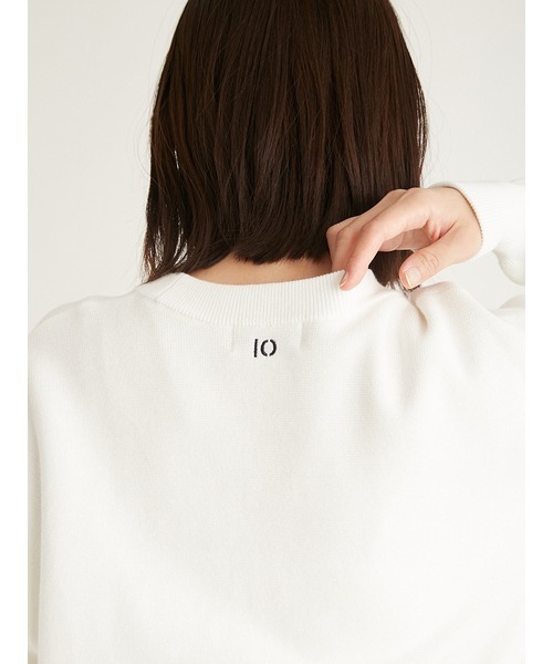 emmi（エミ）の「【10th】emmiロゴミラノリブトップス（Tシャツ