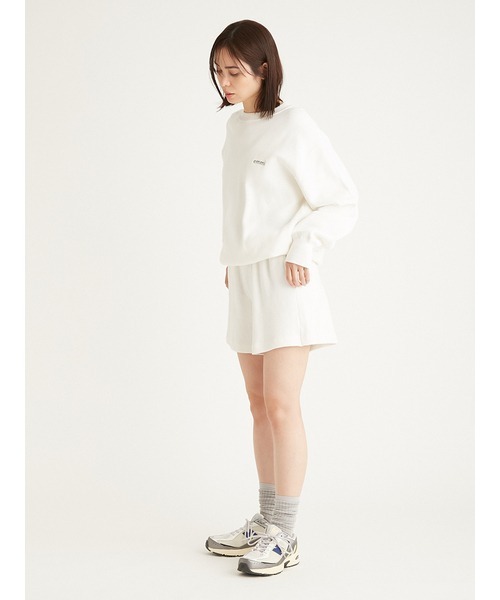 emmi（エミ）の「【10th】emmiロゴミラノリブトップス（Tシャツ