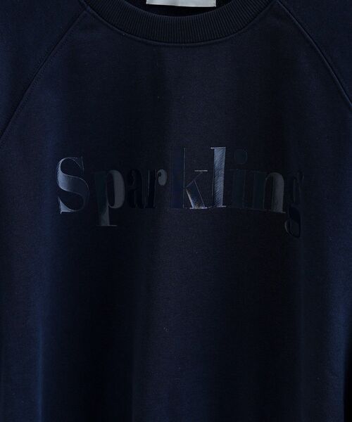 GALLEST（ギャレスト）の「ラウンドヘム裏毛ロゴトップス（スウェット・レディース・ライトグレー系8/ネイビー/グリーン系・38）」の8枚目の写真