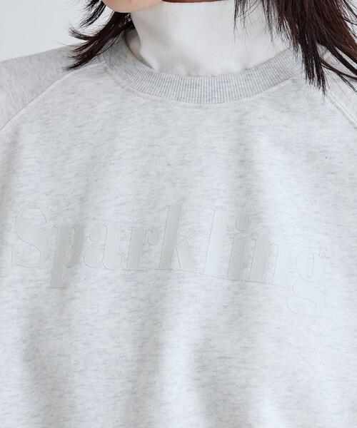 GALLEST（ギャレスト）の「ラウンドヘム裏毛ロゴトップス（スウェット・レディース・ライトグレー系8/ネイビー/グリーン系・38）」の9枚目の写真