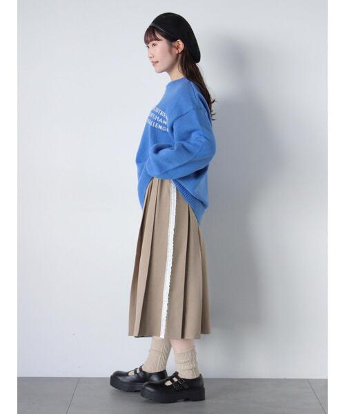 ehka sopo(エヘカソポ)の「サイドラインプリーツスカート(スカート・レディース・カーキ/ベージュ/チャコールグレー・F)」の17枚目の写真