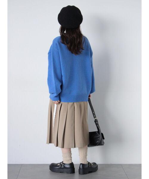 ehka sopo(エヘカソポ)の「サイドラインプリーツスカート(スカート・レディース・カーキ/ベージュ/チャコールグレー・F)」の16枚目の写真