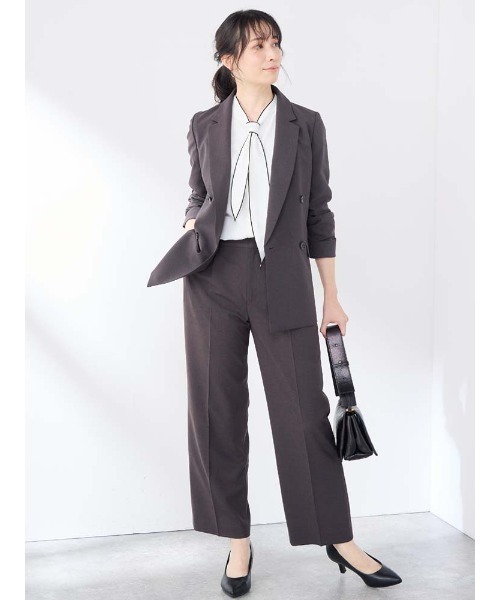 Perfect Suit FActory(パーフェクトスーツファクトリー)の「配色メロー ボウタイブラウス オフホワイト/ブラック/グレー/ベージュ(シャツ/ブラウス・レディース・オフホワイト/ブラック/ライトグレー/ベージュ・S/L/M)」の15枚目の写真
