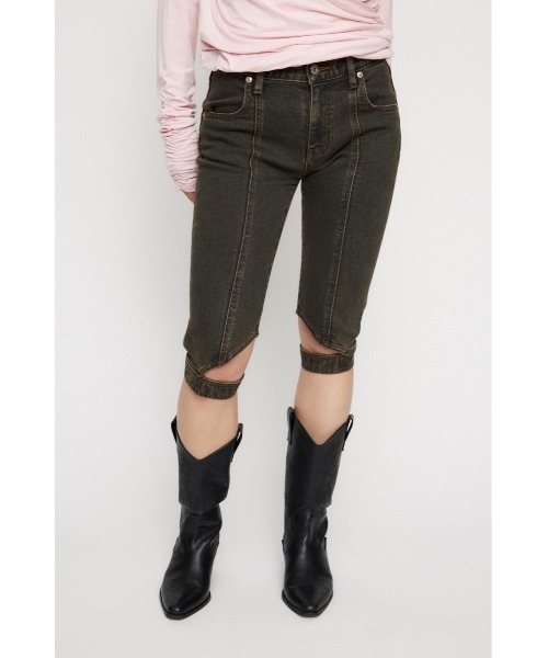 LAGUA GEM(ラグアジェム)の「SLIT MIDDLE ハーフデニム(デニムパンツ・レディース・ブラック/ブルー・X-SMALL/SMALL/MEDIUM)」の5枚目の写真