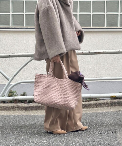 NOLLEY’S（ノーリーズ）の「メッシュトートバッグM【MD 二見☆別注カラーあり】（トートバッグ・レディース・ベージュ/ブラック/ボルドー/グレー/ベージュ系その他2/ベビーピンク・FREE）」の12枚目の写真