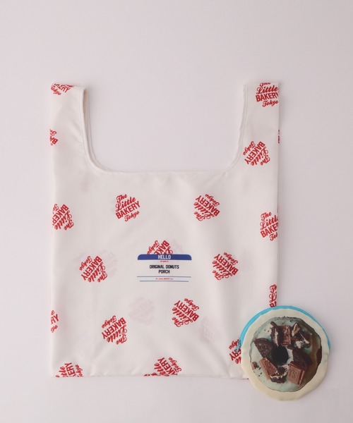 forksy.（フォルクシー）の「【The Little BAKERY TOKYO × forksy.】ドーナツモチーフ ポーチ付き 総柄デザイン エコバッグ（エコバッグ/サブバッグ・レディース・グリーン系/ピンク系/アイボリー系・FREE）」の17枚目の写真