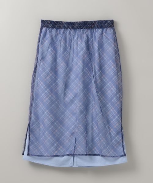 JEANASIS（ジーナシス）の「シアーチェックペンシルスカート/322505（スカート・レディース・ブラック系その他/ブルー系その他・FREE）」の3枚目の写真