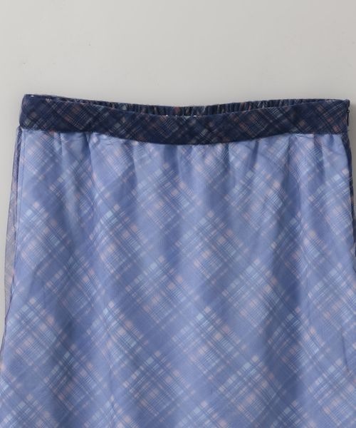 JEANASIS（ジーナシス）の「シアーチェックペンシルスカート/322505（スカート・レディース・ブラック系その他/ブルー系その他・FREE）」の4枚目の写真