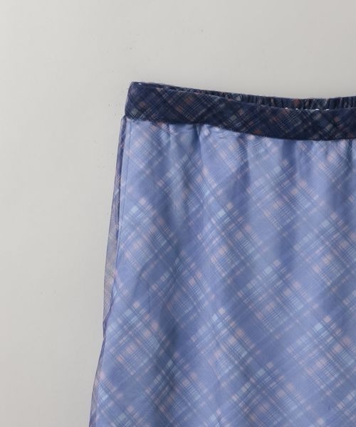 JEANASIS（ジーナシス）の「シアーチェックペンシルスカート/322505（スカート・レディース・ブラック系その他/ブルー系その他・FREE）」の5枚目の写真