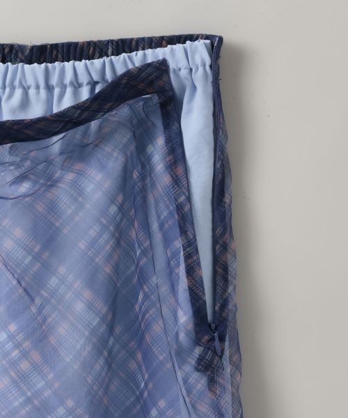 JEANASIS（ジーナシス）の「シアーチェックペンシルスカート/322505（スカート・レディース・ブラック系その他/ブルー系その他・FREE）」の6枚目の写真