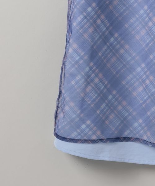 JEANASIS（ジーナシス）の「シアーチェックペンシルスカート/322505（スカート・レディース・ブラック系その他/ブルー系その他・FREE）」の7枚目の写真