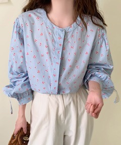 ショルダー開き スタープリントロンT TINA：JOJUN（Tシャツ