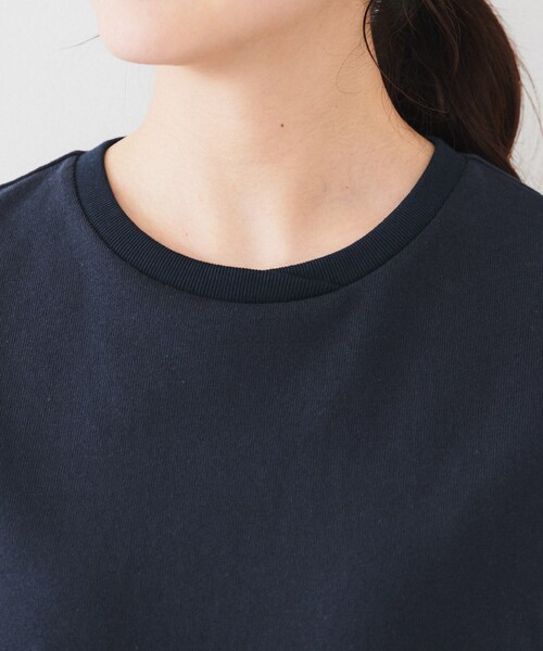 UNTITLED(アンタイトル)の「ラフコットンTシャツ(Tシャツ/カットソー・レディース・オフホワイト/ネイビー・00/48/02/04/44)」の15枚目の写真