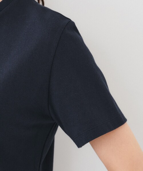 UNTITLED(アンタイトル)の「ラフコットンTシャツ(Tシャツ/カットソー・レディース・オフホワイト/ネイビー・00/48/02/04/44)」の16枚目の写真