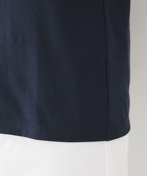 UNTITLED(アンタイトル)の「ラフコットンTシャツ(Tシャツ/カットソー・レディース・オフホワイト/ネイビー・00/48/02/04/44)」の17枚目の写真