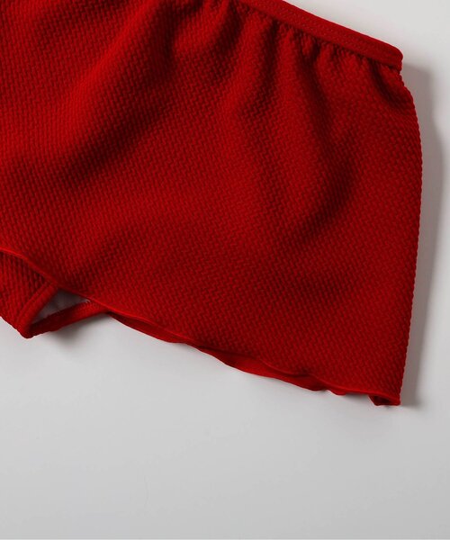 apres les cours（アプレレクール）の「【UVカット/ジュニア対応】リボン・さくらんぼモチーフシャーリングセパレート水着（水着・キッズ・レッド/チェック・80/90/100/110/120/130/140）」の12枚目の写真