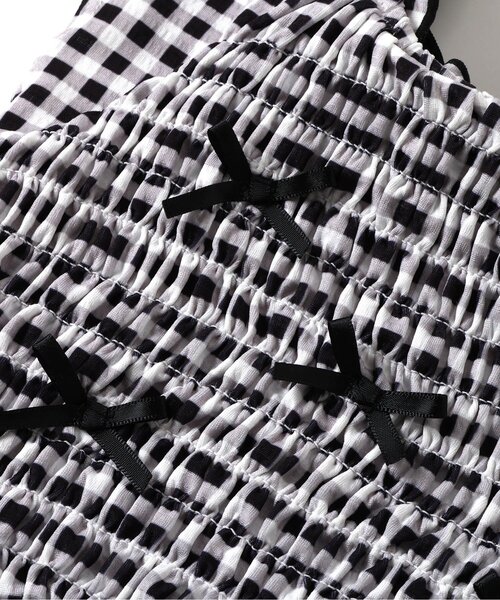 apres les cours（アプレレクール）の「【UVカット/ジュニア対応】リボン・さくらんぼモチーフシャーリングセパレート水着（水着・キッズ・レッド/チェック・80/90/100/110/120/130/140）」の18枚目の写真